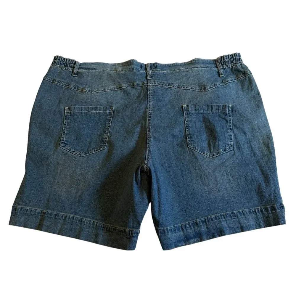 NWT Simply Be Denim Button Fly Denim Jean Shorts Plus Sz 22
